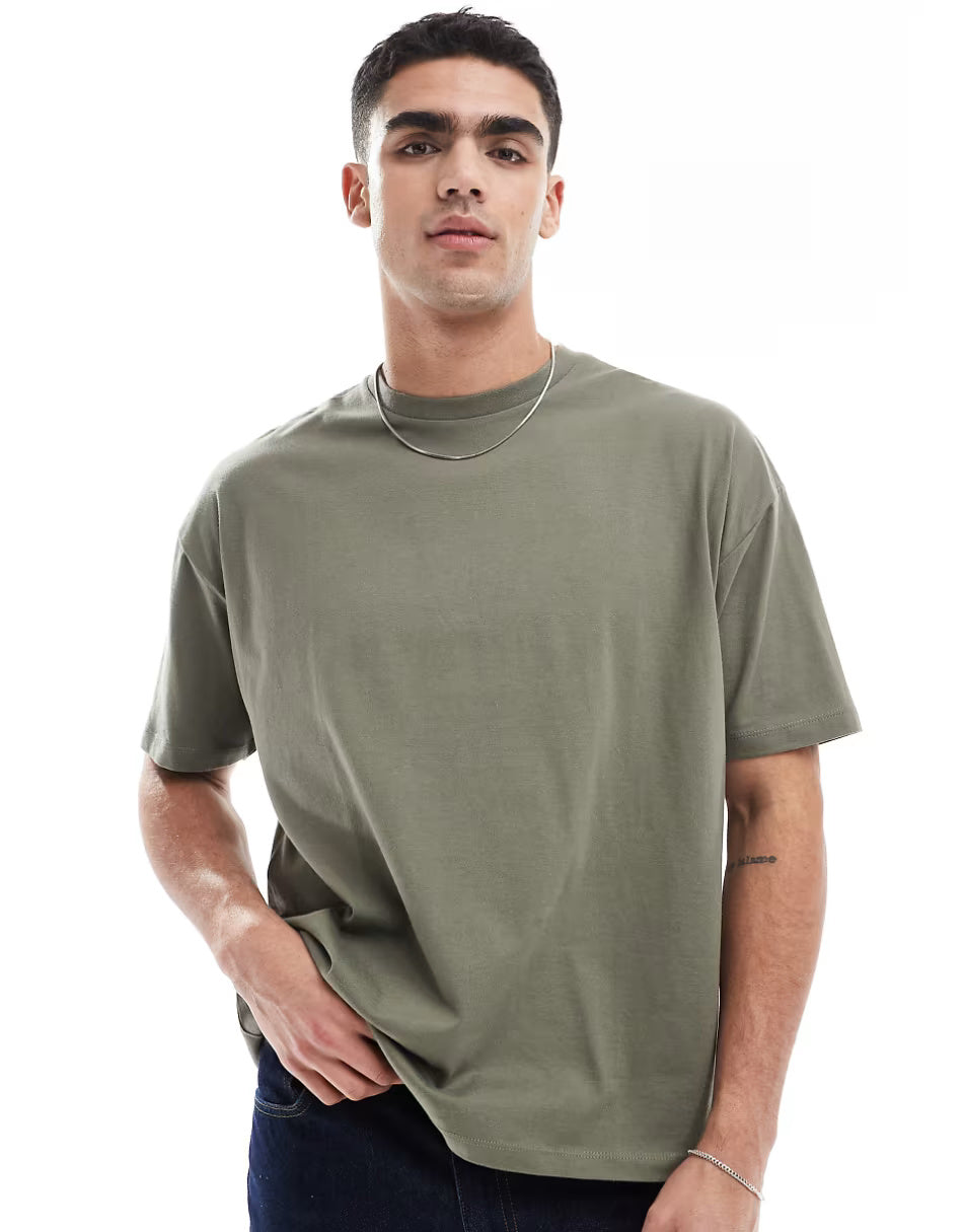 Oversized T-Shirt for Men – Dusty Olive, Relaxed Fit