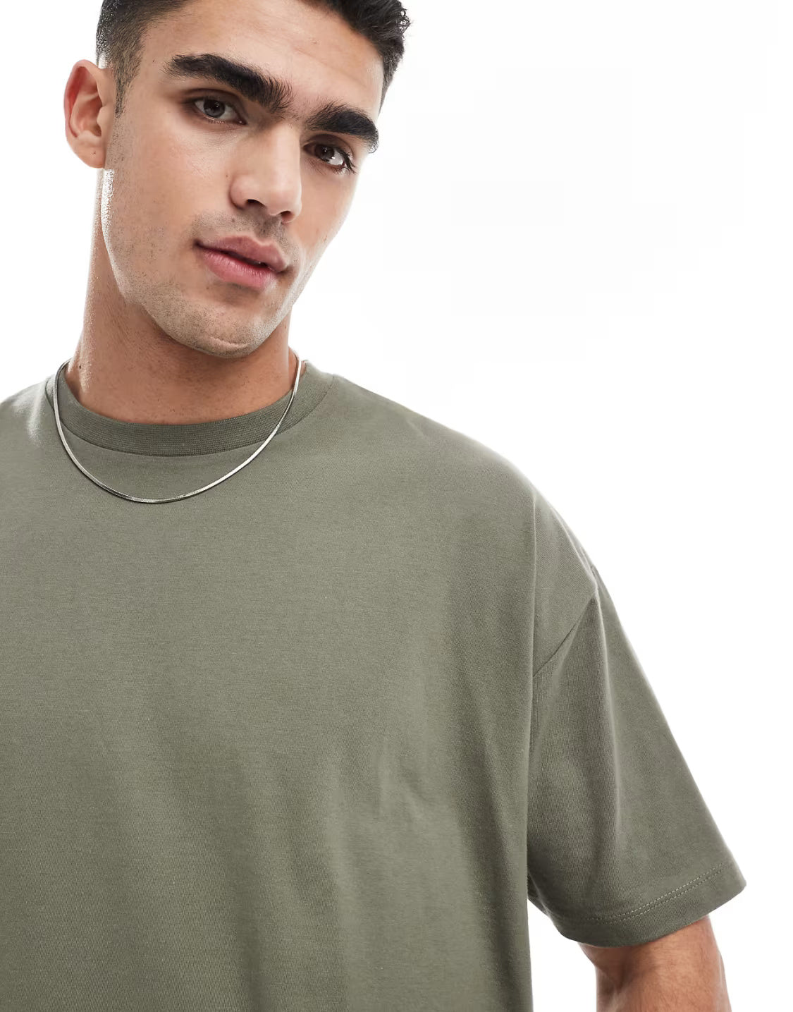 Oversized T-Shirt for Men – Dusty Olive, Relaxed Fit