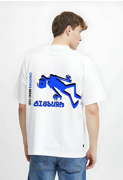 Oversized T-Shirt for Men β White, Relaxed Fit