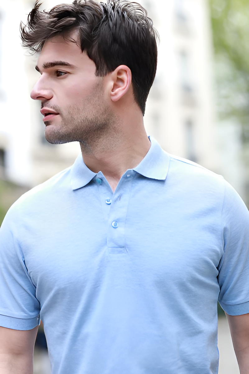 Polo Plain thin blue shade tshirt