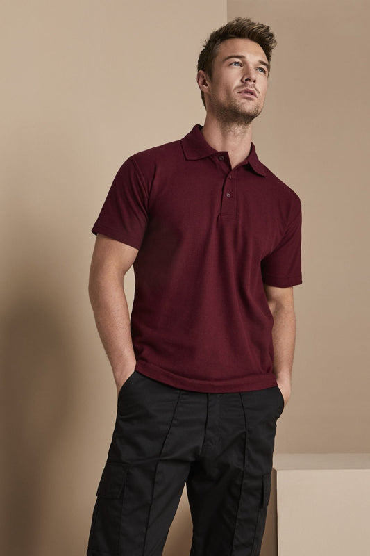 Men Polo Dark Cherry Collar T-Shirt